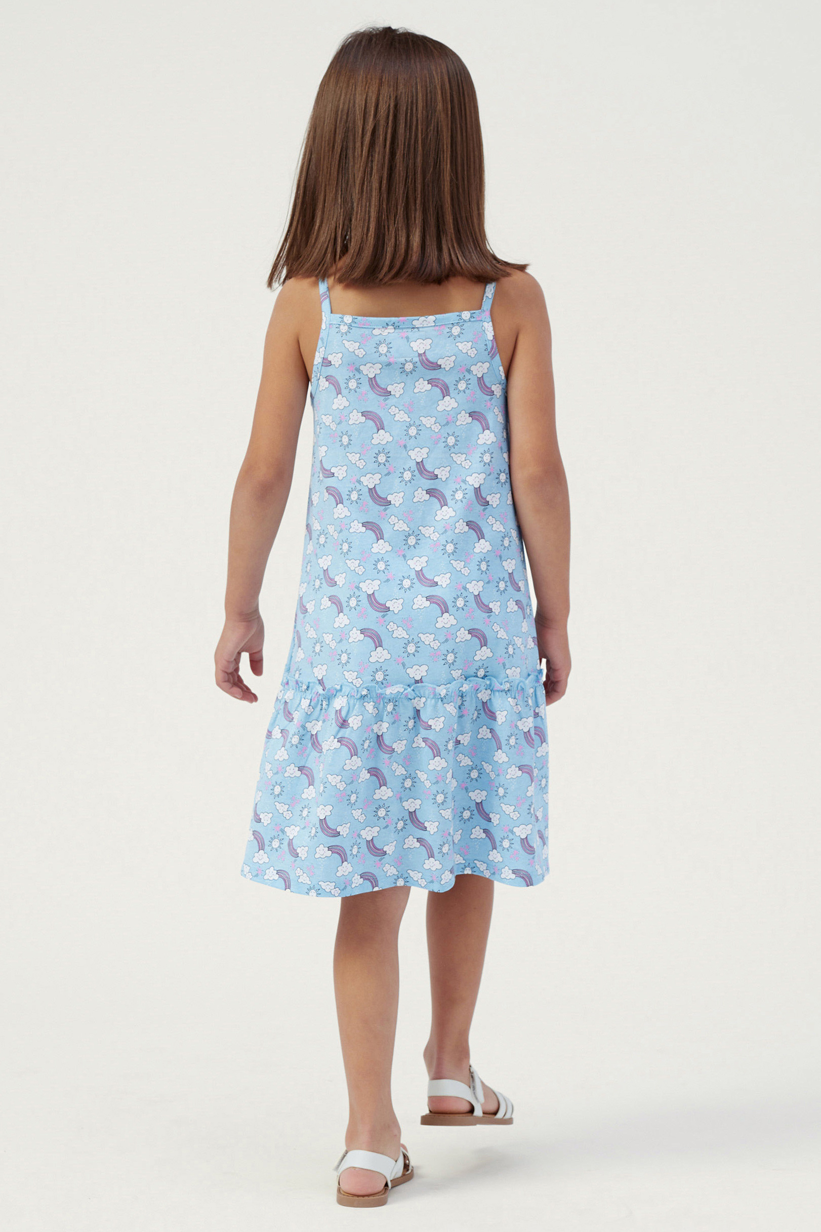 Girls Sleeveless Tiered Jersey Dress