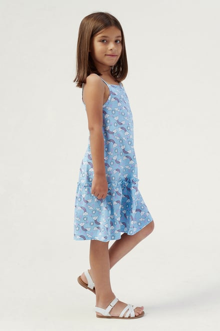 Girls Sleeveless Tiered Jersey Dress