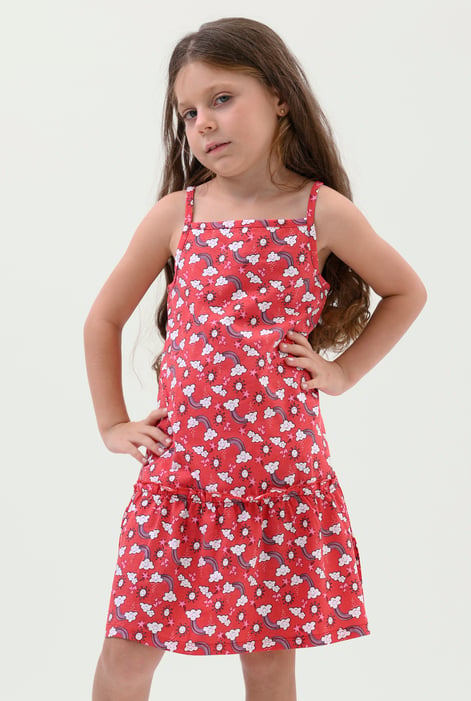 Girls Purple Sleeveless Tiered Jersey Dress
