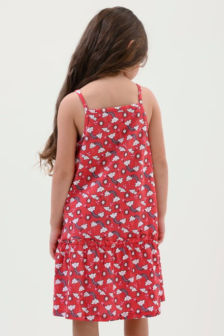 Girls Sleeveless Tiered Jersey Dress