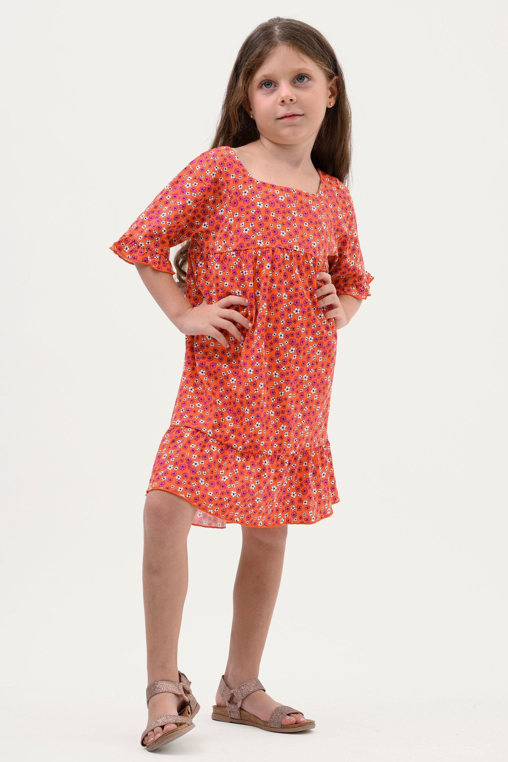 Girls Ditsy Print Dress (12/18mths-6/7yrs)