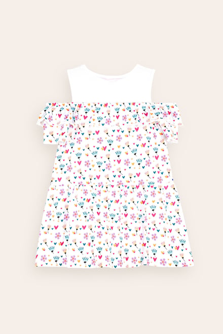 Girls Printed Ruffles Dress (5/6yrs-10/11yrs)