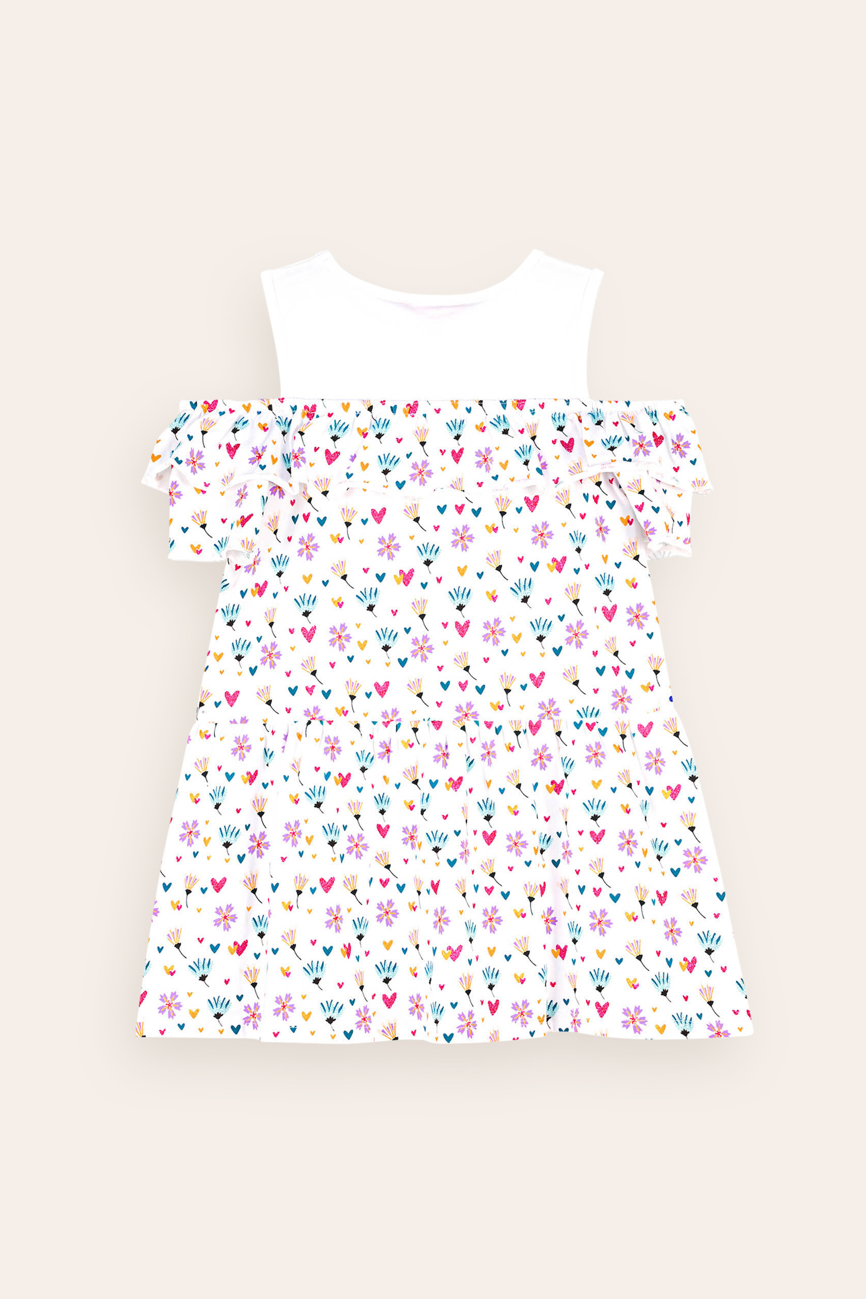 Girls Printed Ruffles Dress (5/6yrs-10/11yrs)
