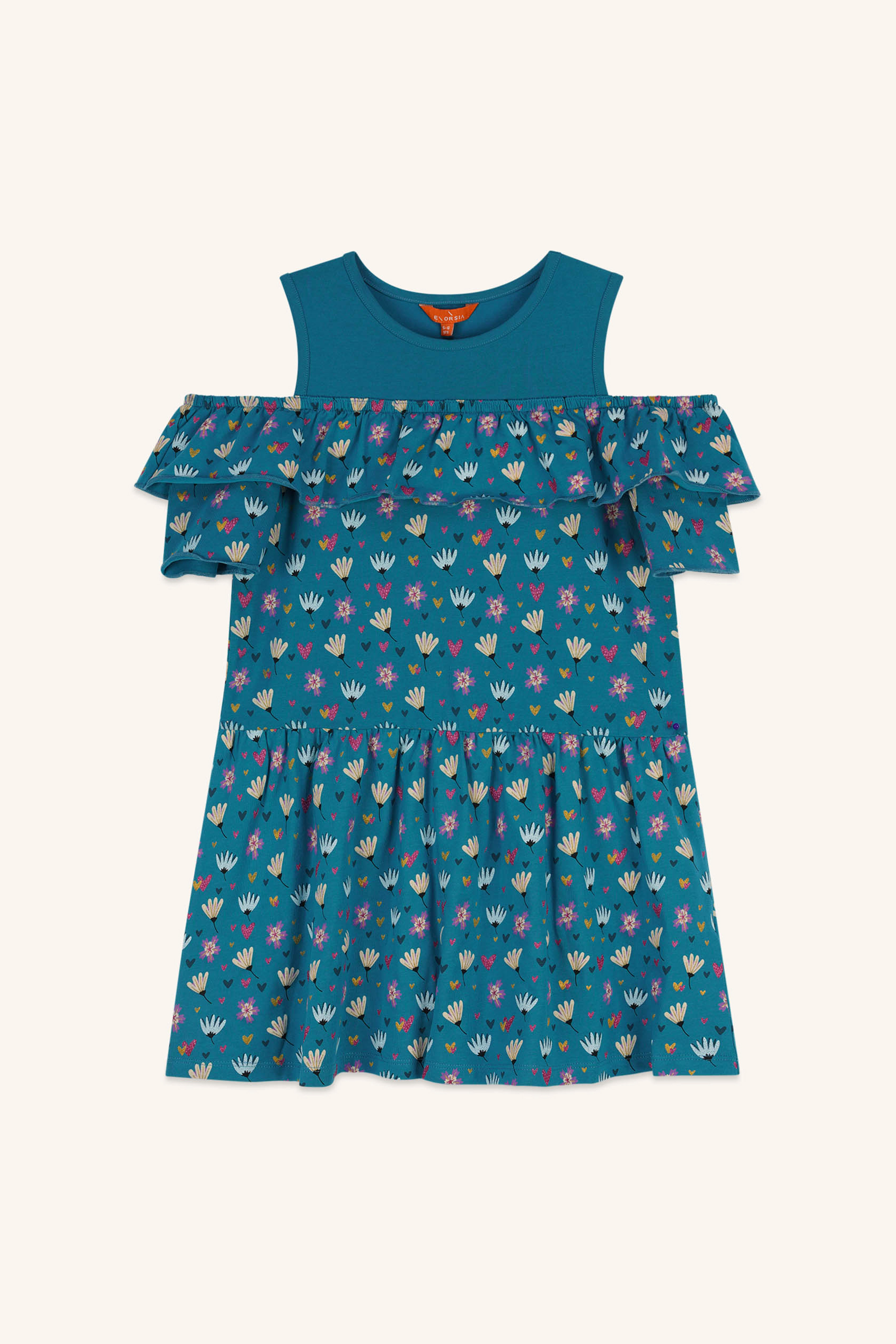 Girls Printed Ruffles Dress (5/6yrs-10/11yrs)