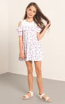 Girls Printed Ruffles Dress (5/6yrs-10/11yrs)