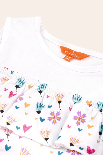 Girls Printed Ruffles Dress (5/6yrs-10/11yrs)