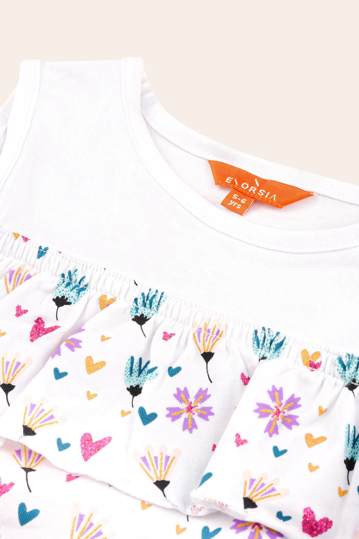 Girls Printed Ruffles Dress (5/6yrs-10/11yrs)
