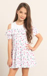 Girls Printed Ruffles Dress (5/6yrs-10/11yrs)