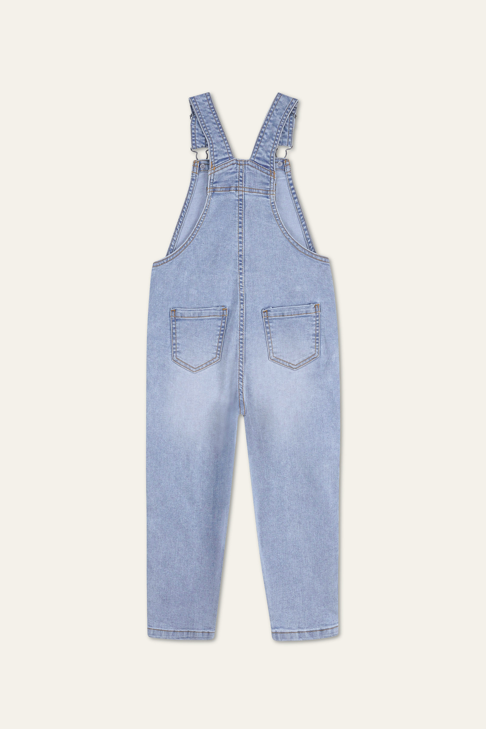 Girls 5 Pockets Denim Dungarees(2/3yrs-8/9yrs)