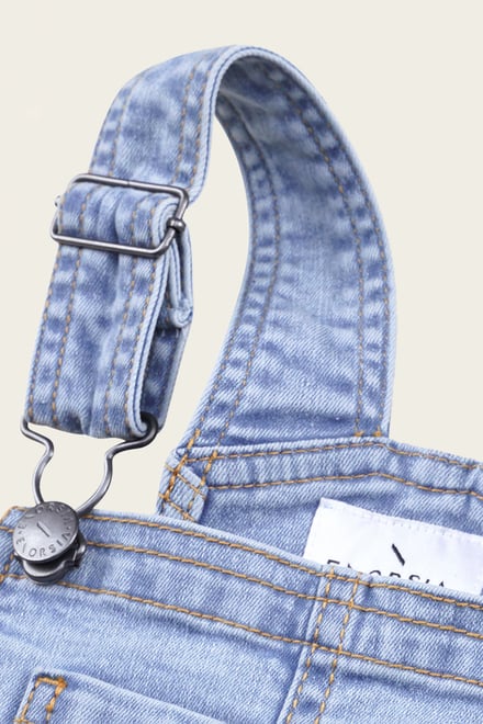 Girls 5 Pockets Denim Dungarees(2/3yrs-8/9yrs)