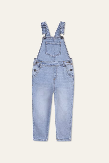 Girls 5 Pockets Denim Dungarees(2/3yrs-8/9yrs)