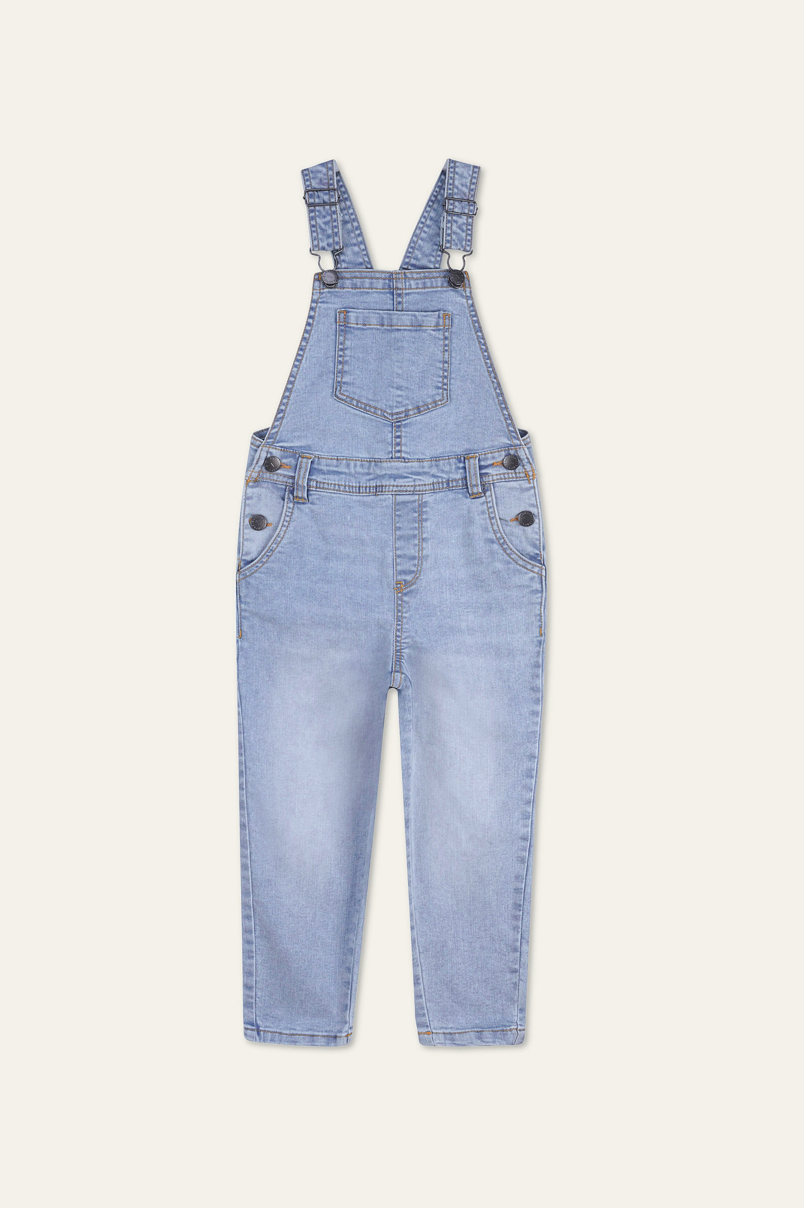 Girls 5 Pockets Denim Dungarees(2/3yrs-8/9yrs)