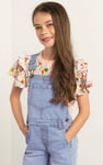 Girls 5 Pockets Denim Dungarees(2/3yrs-8/9yrs)