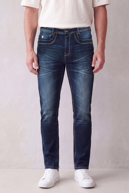 Men’s Skinny Fit Stretch Washed Jeans | Enorsia