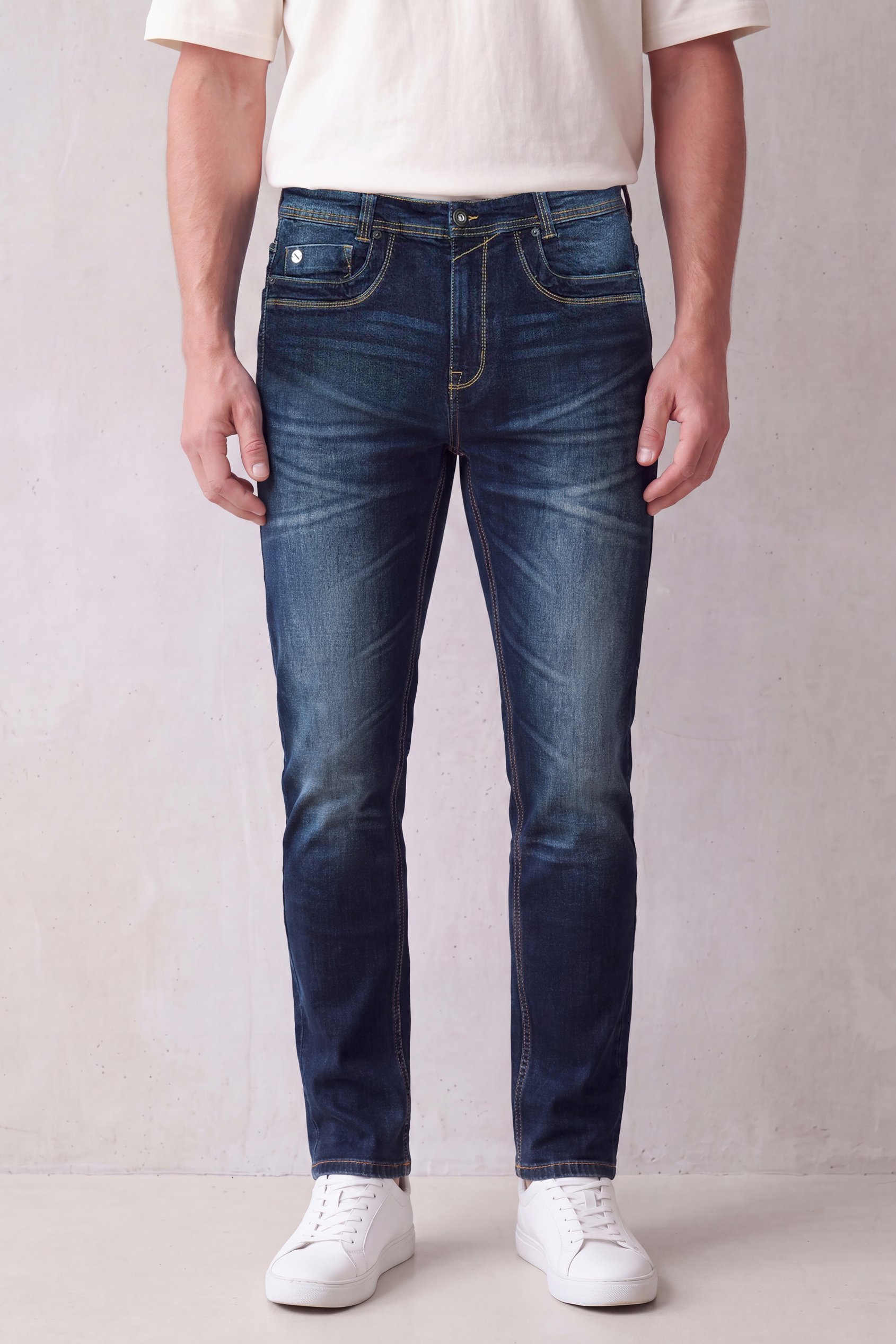 Men’s Skinny Fit Stretch Washed Jeans | Enorsia