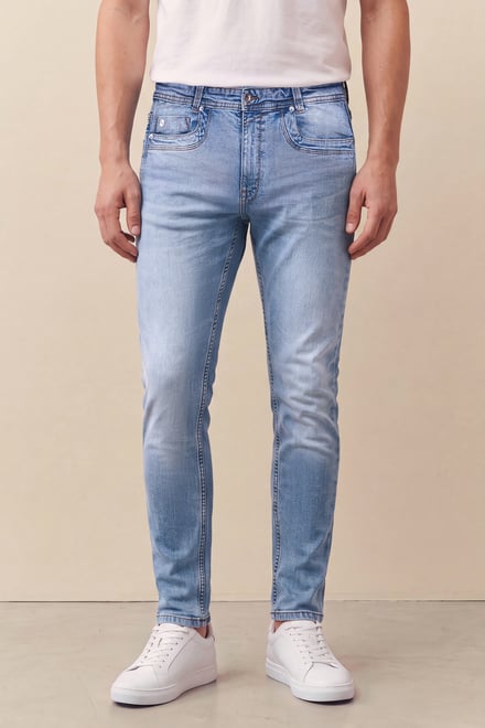 Men’s Skinny Fit Stretch Washed Jeans | Enorsia