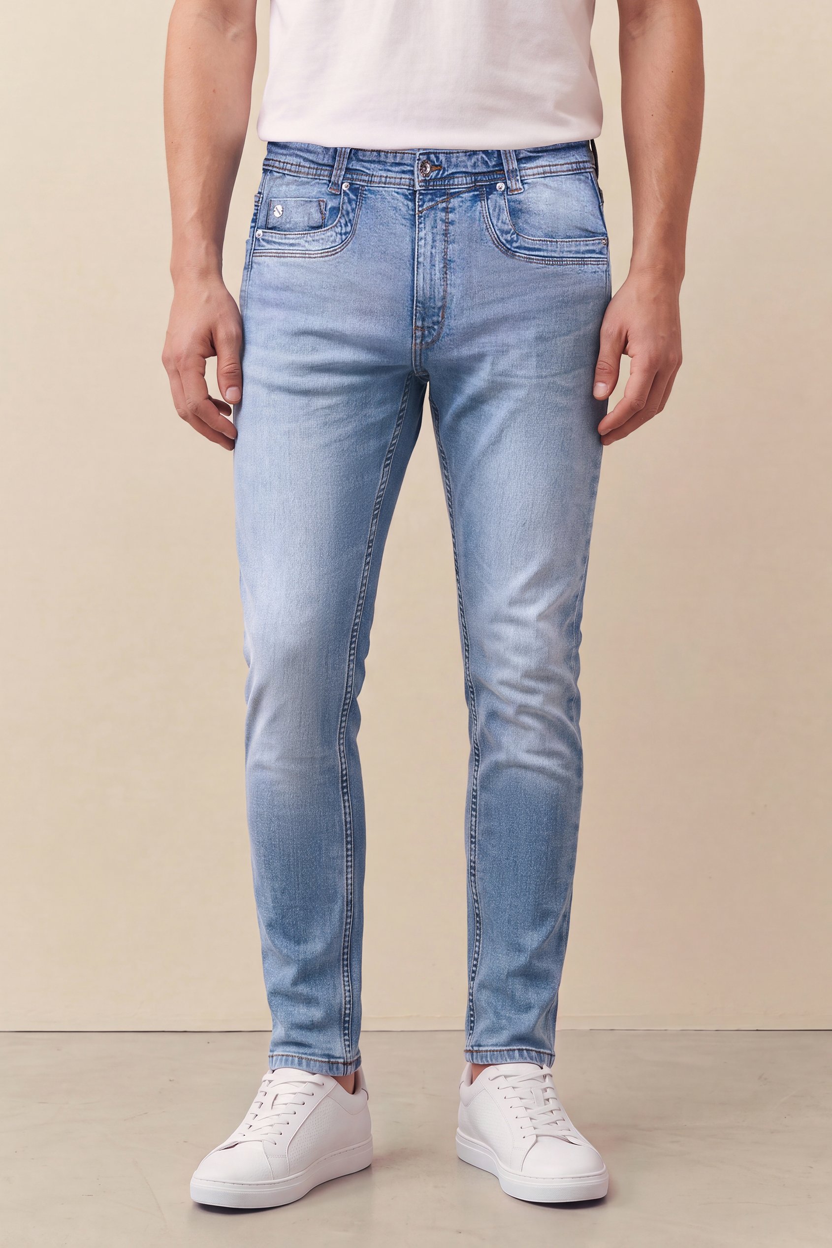 Men’s Skinny Fit Stretch Washed Jeans | Enorsia