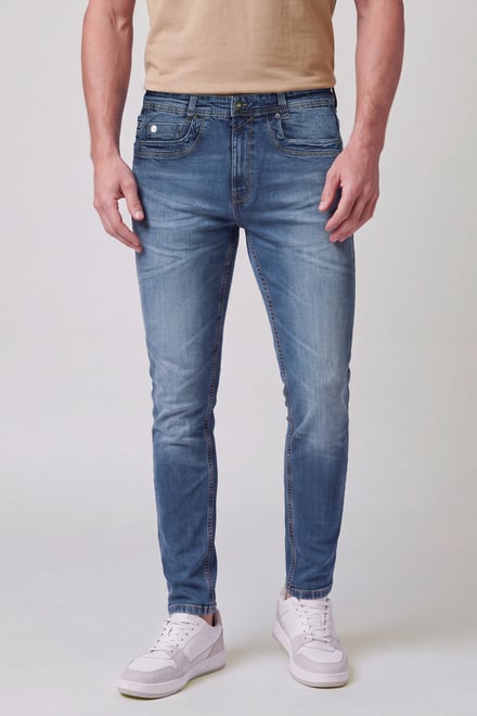 Men’s Skinny Fit Stretch Washed Jeans | Enorsia