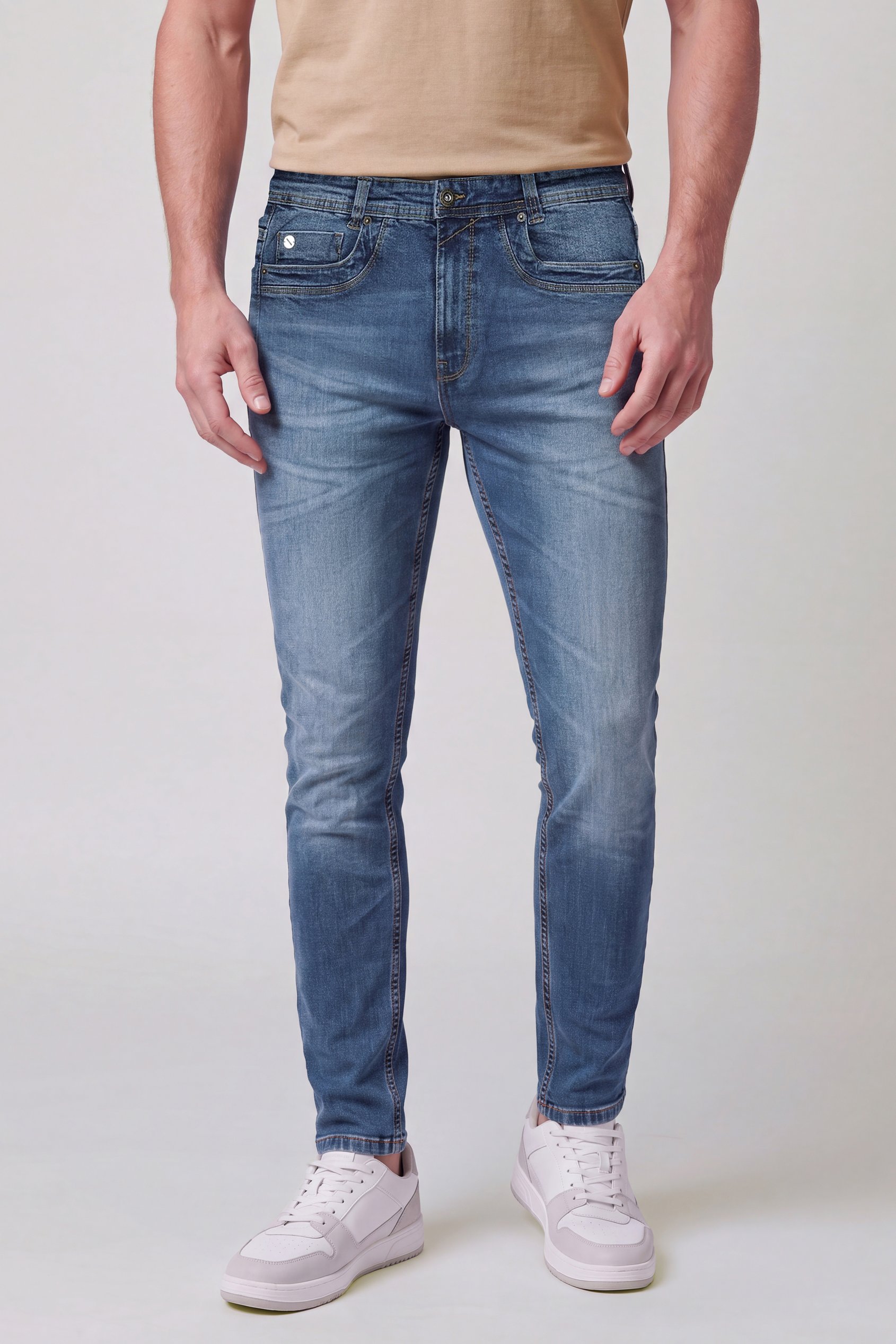 Men’s Skinny Fit Stretch Washed Jeans | Enorsia