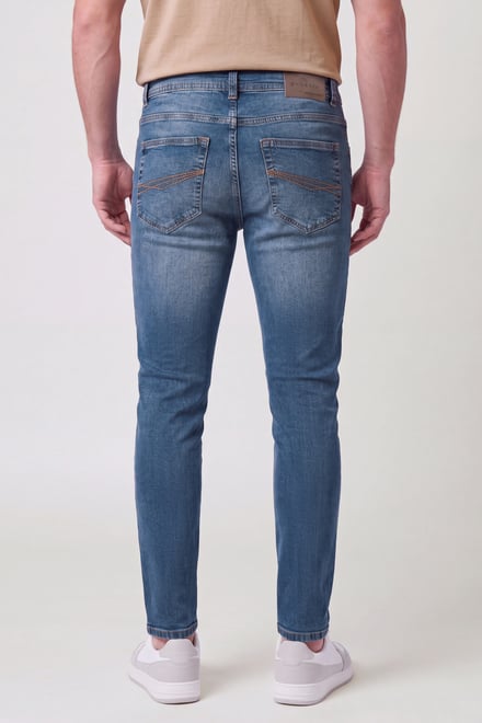 Men’s Skinny Fit Stretch Washed Jeans | Enorsia