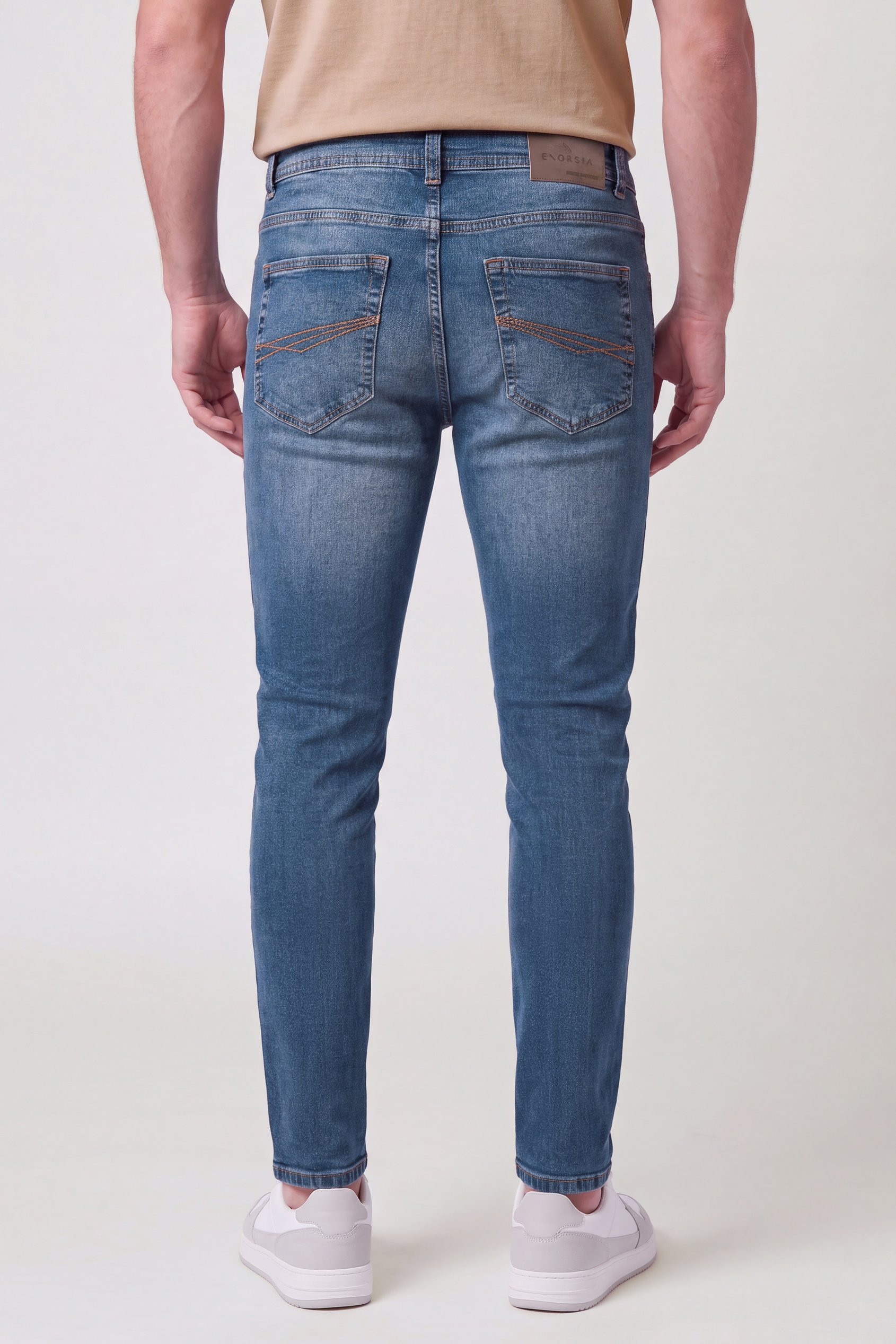 Men’s Skinny Fit Stretch Washed Jeans | Enorsia