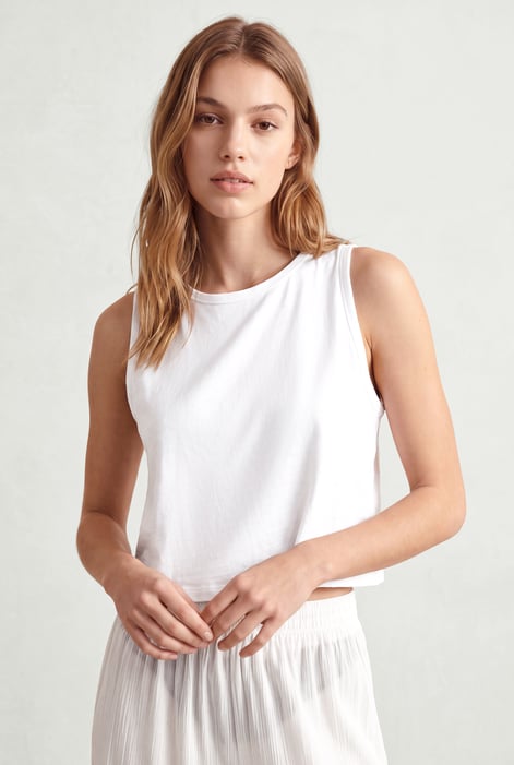 Women's Green Cotton Summer Vest  |  Enorsia