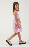 Strappy Floral Printed Jersey Dress