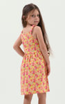 Strappy Floral Printed Jersey Dress