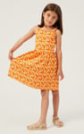 Strappy Floral Printed Jersey Dress