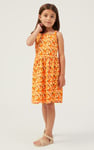 Strappy Floral Printed Jersey Dress