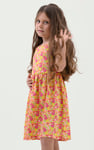 Strappy Floral Printed Jersey Dress