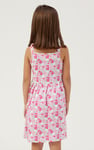 Strappy Floral Printed Jersey Dress