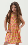 Strappy Floral Printed Jersey Dress