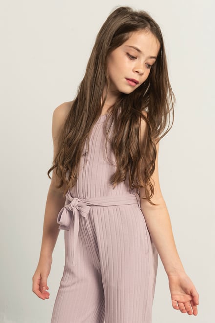 Girls Variegated Textured Jumpsuit (5/6yrs-10/11yrs)