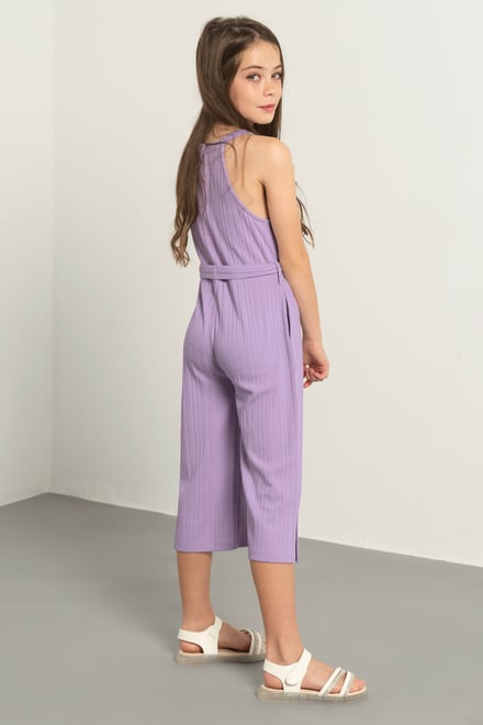 Girls Variegated Textured Jumpsuit (5/6yrs-10/11yrs)