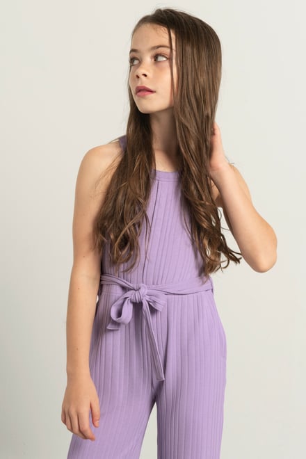Girls Variegated Textured Jumpsuit (5/6yrs-10/11yrs)