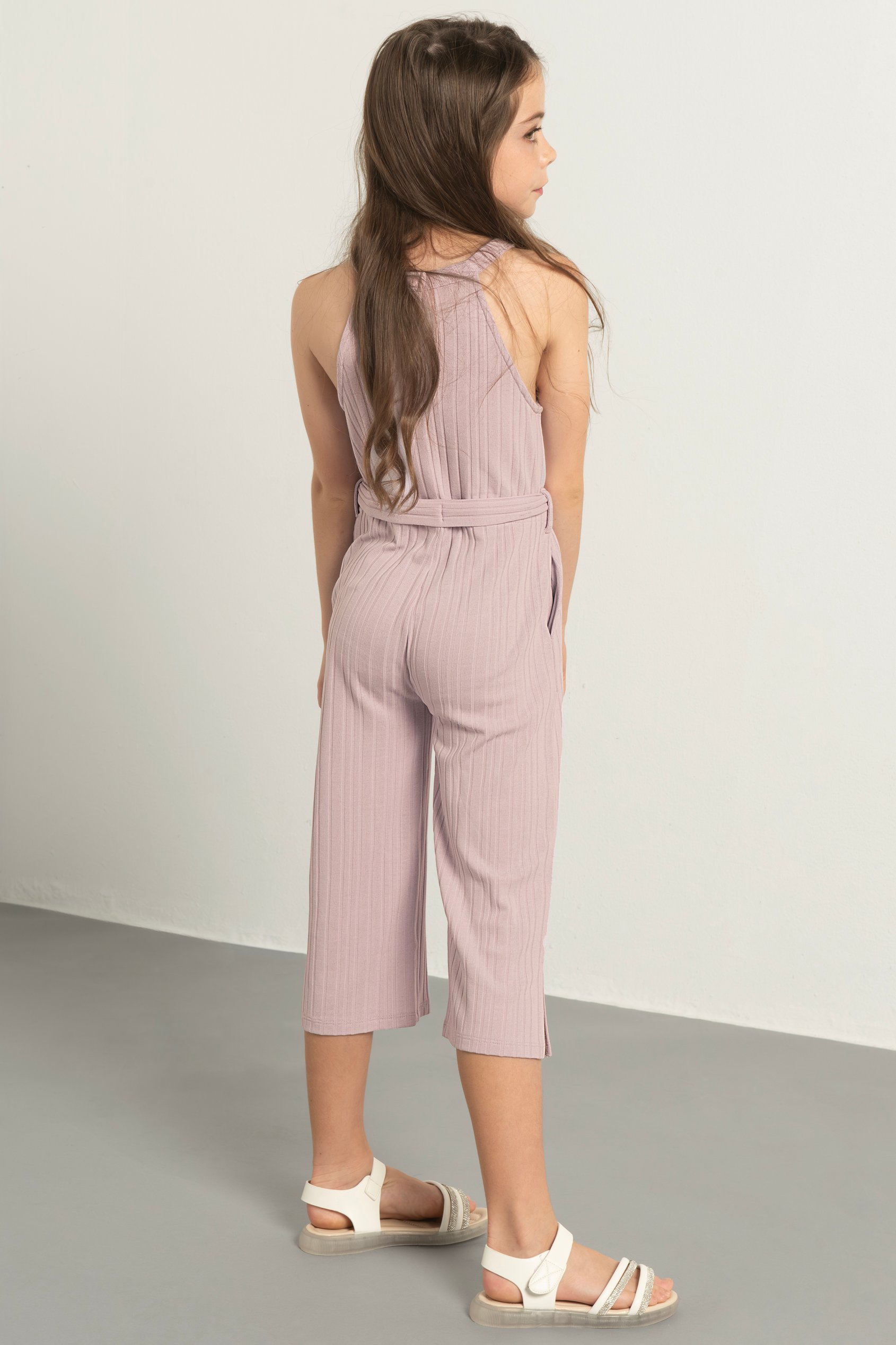 Girls Variegated Textured Jumpsuit (5/6yrs-10/11yrs)