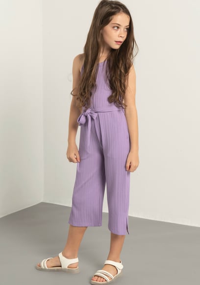 Girls Variegated Textured Jumpsuit (5/6yrs-10/11yrs)