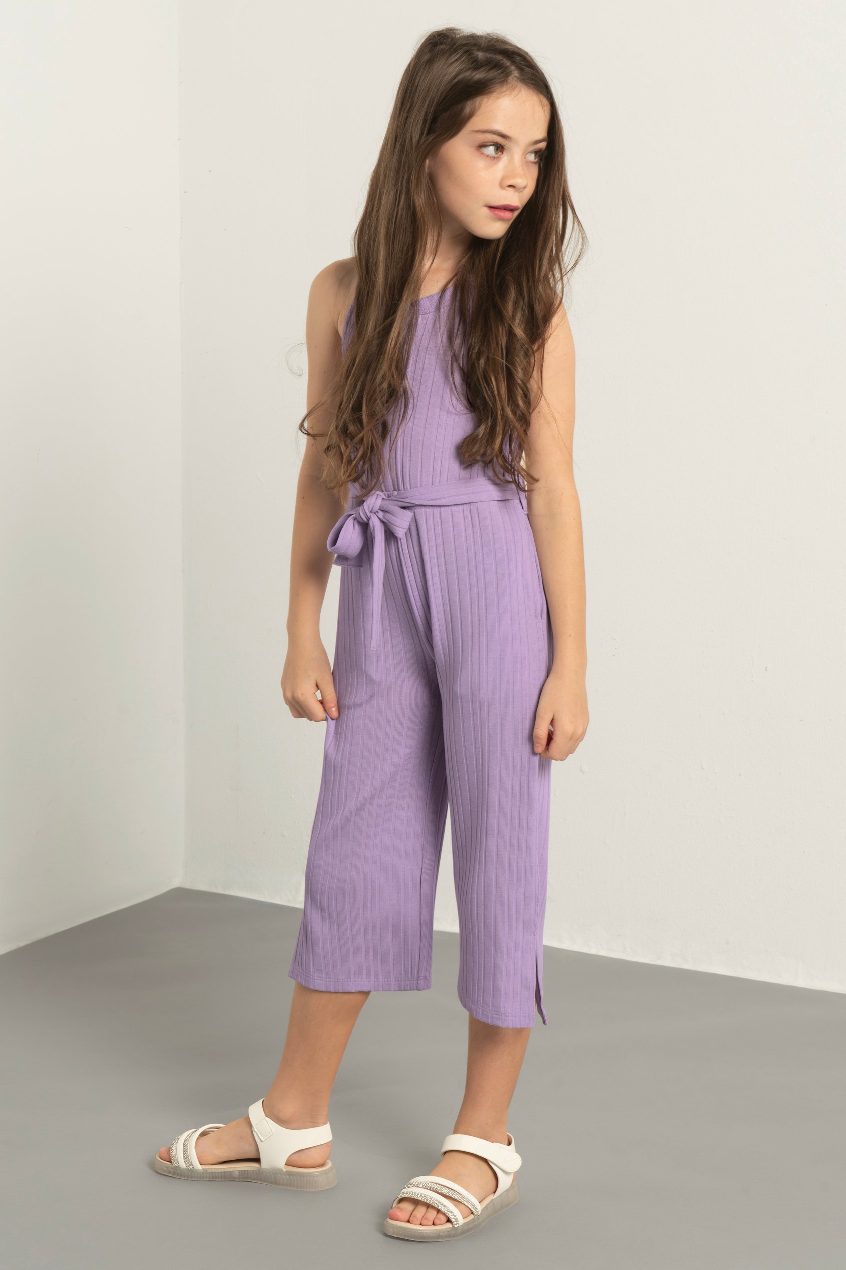 Girls Variegated Textured Jumpsuit (5/6yrs-10/11yrs)