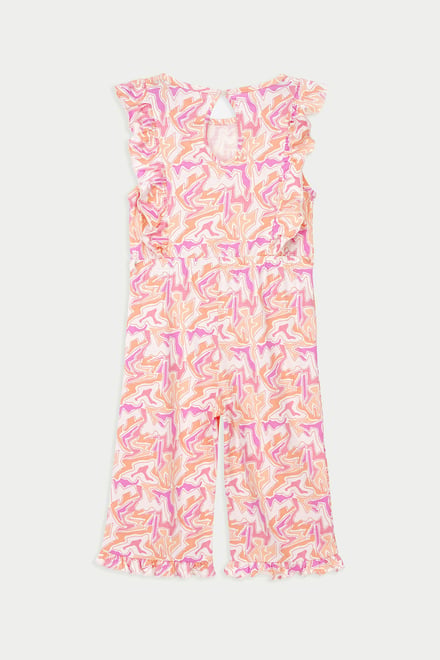 Girls Rainbow Fluid Print Jumpsuit (12/18mths-6/7yrs)