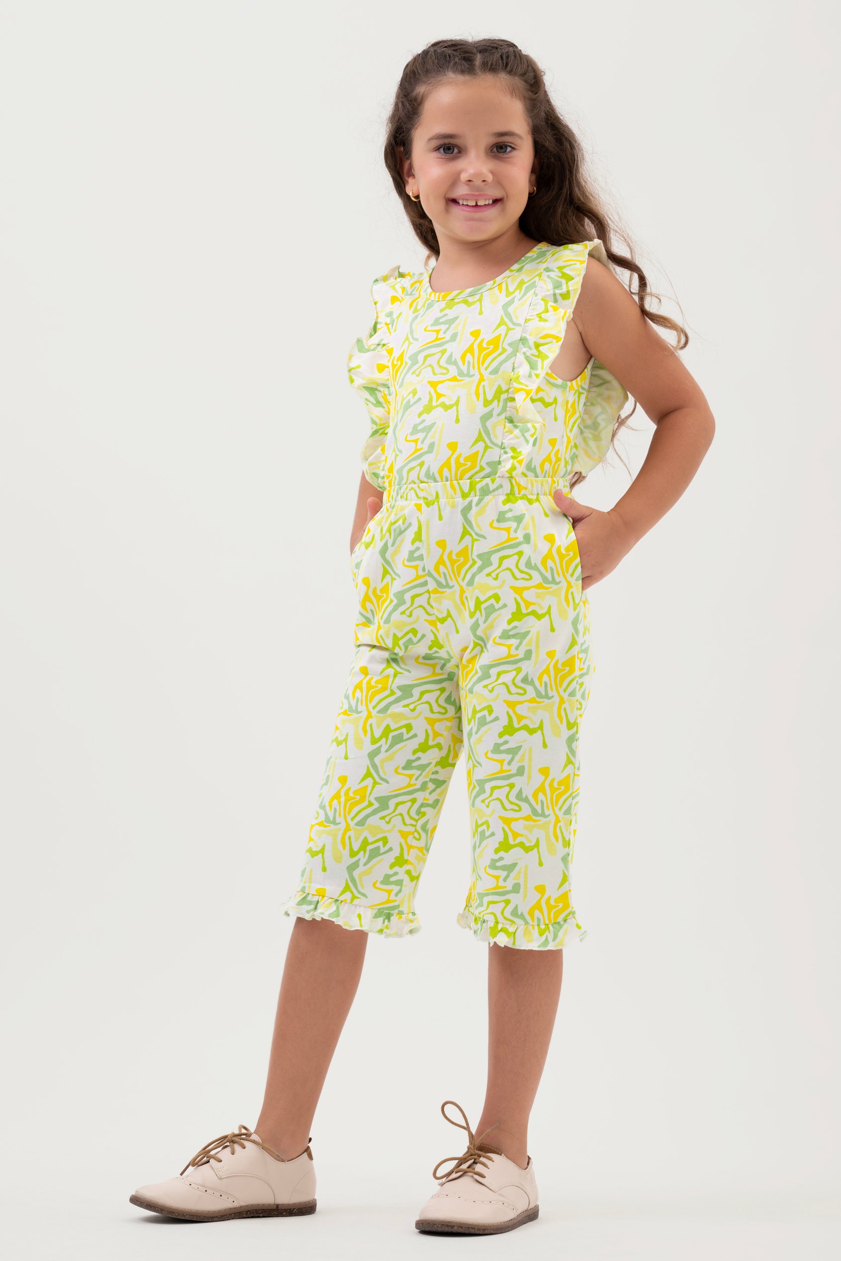 Girls Rainbow Fluid Print Jumpsuit (12/18mths-6/7yrs)