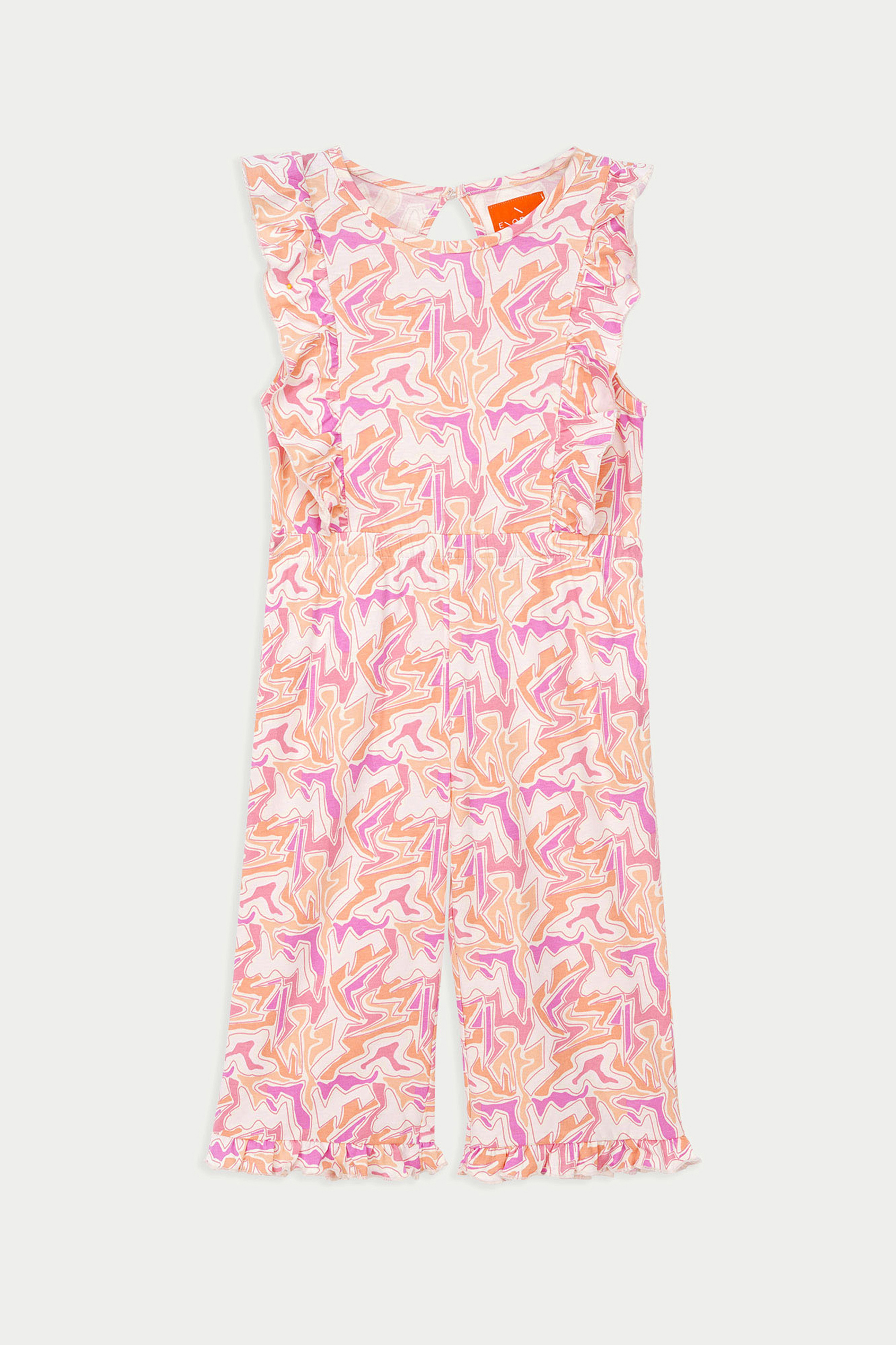 Girls Rainbow Fluid Print Jumpsuit (12/18mths-6/7yrs)