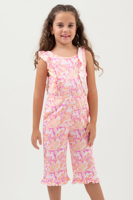Girls Rainbow Fluid Print Jumpsuit (12/18mths-6/7yrs)