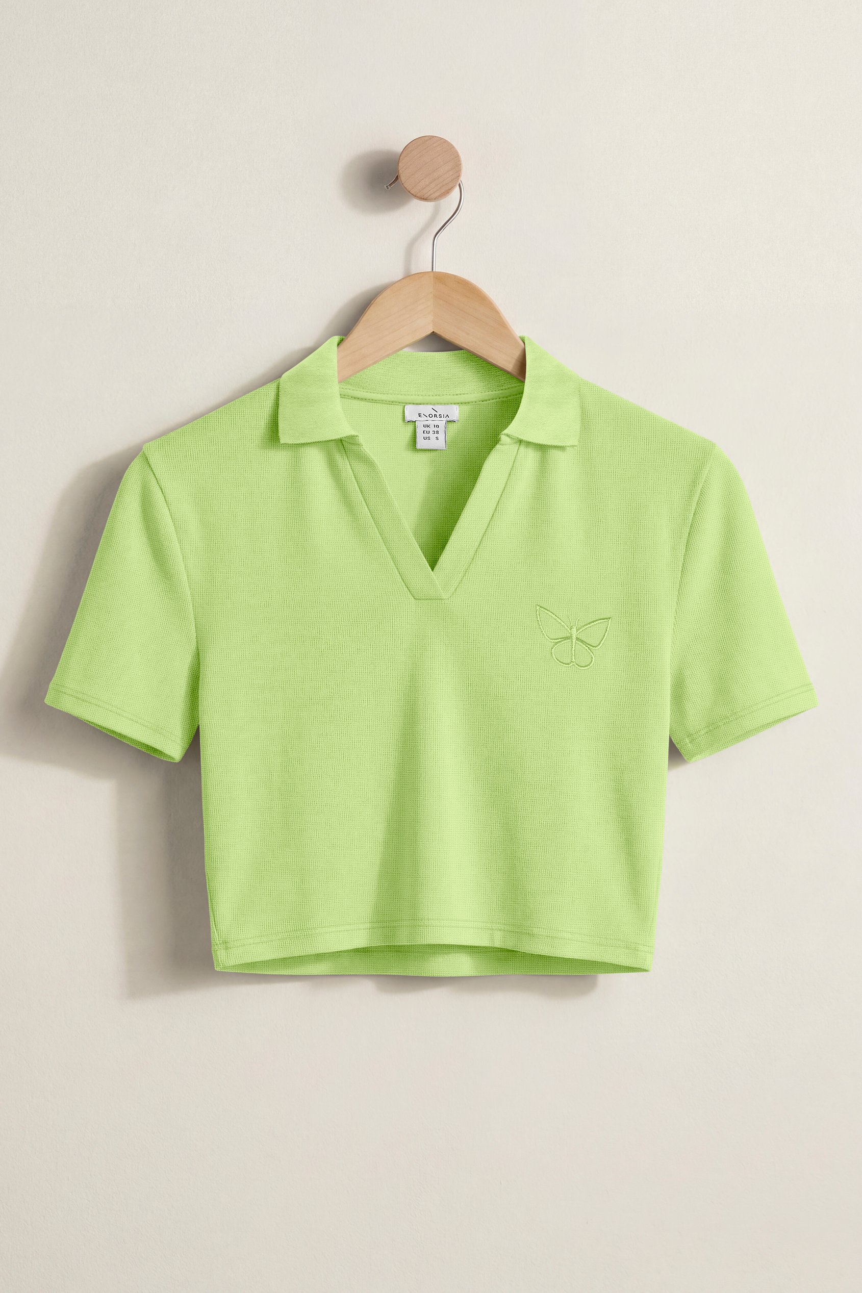 Women’s Cotton Jersey V Neck Cropped Top
