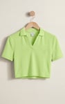 Women’s Cotton Jersey V Neck Cropped Top
