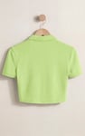 Women’s Cotton Jersey V Neck Cropped Top