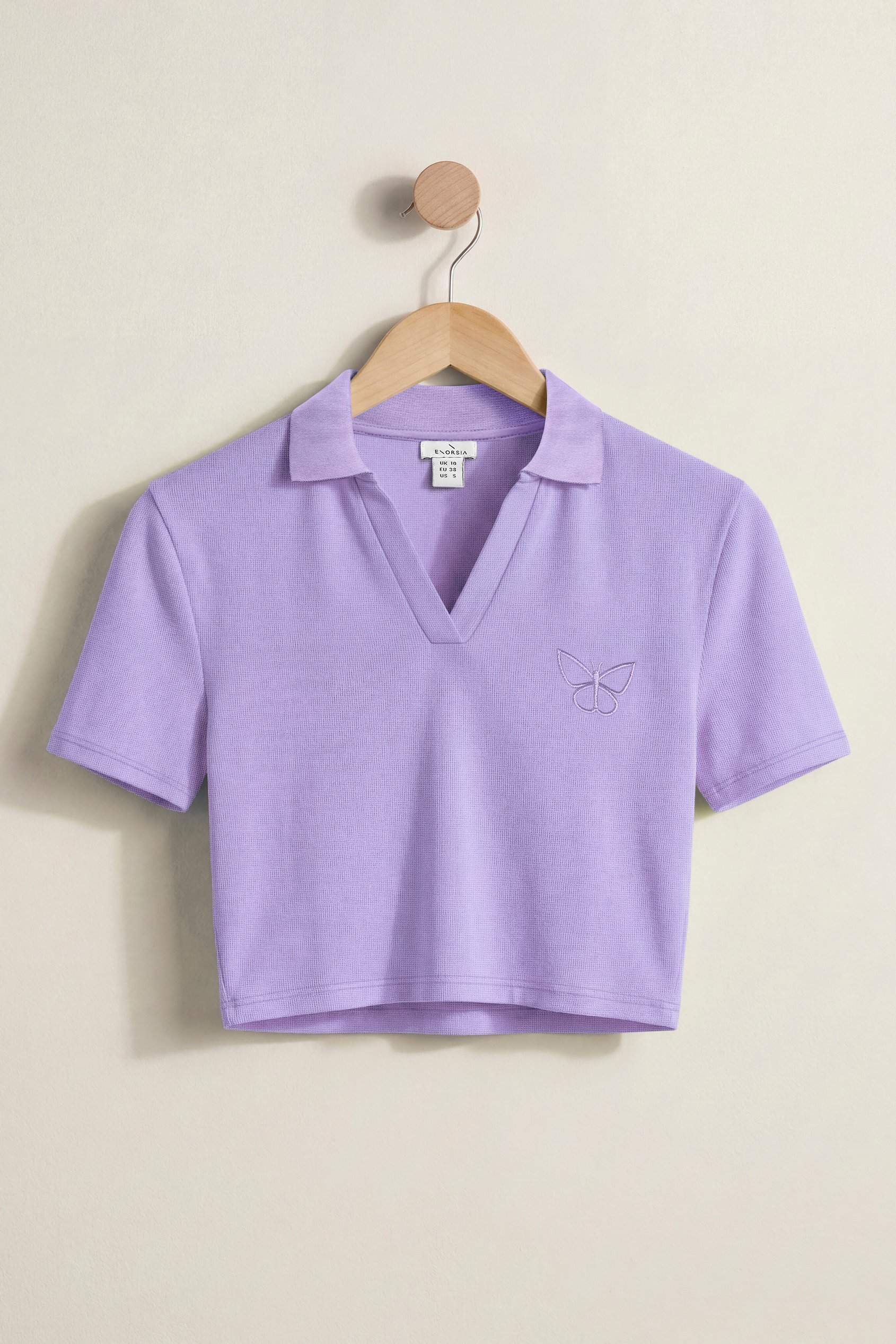 Women’s Cotton Jersey V Neck Cropped Top