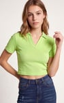 Women’s Cotton Jersey V Neck Cropped Top