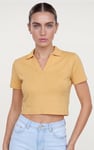 Women’s Cotton Jersey V Neck Cropped Top