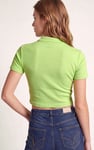Women’s Cotton Jersey V Neck Cropped Top